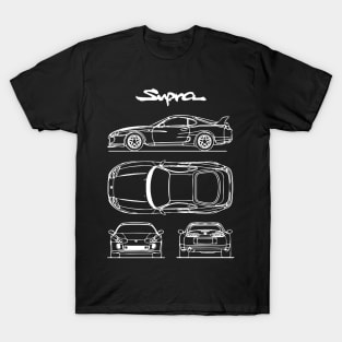 Toyota Supra MK4 Blueprint T-Shirt